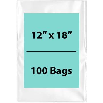 Clear Poly Bags Flat 1.5 Mil Size: 12 inch (width) X 18 inch (height)
